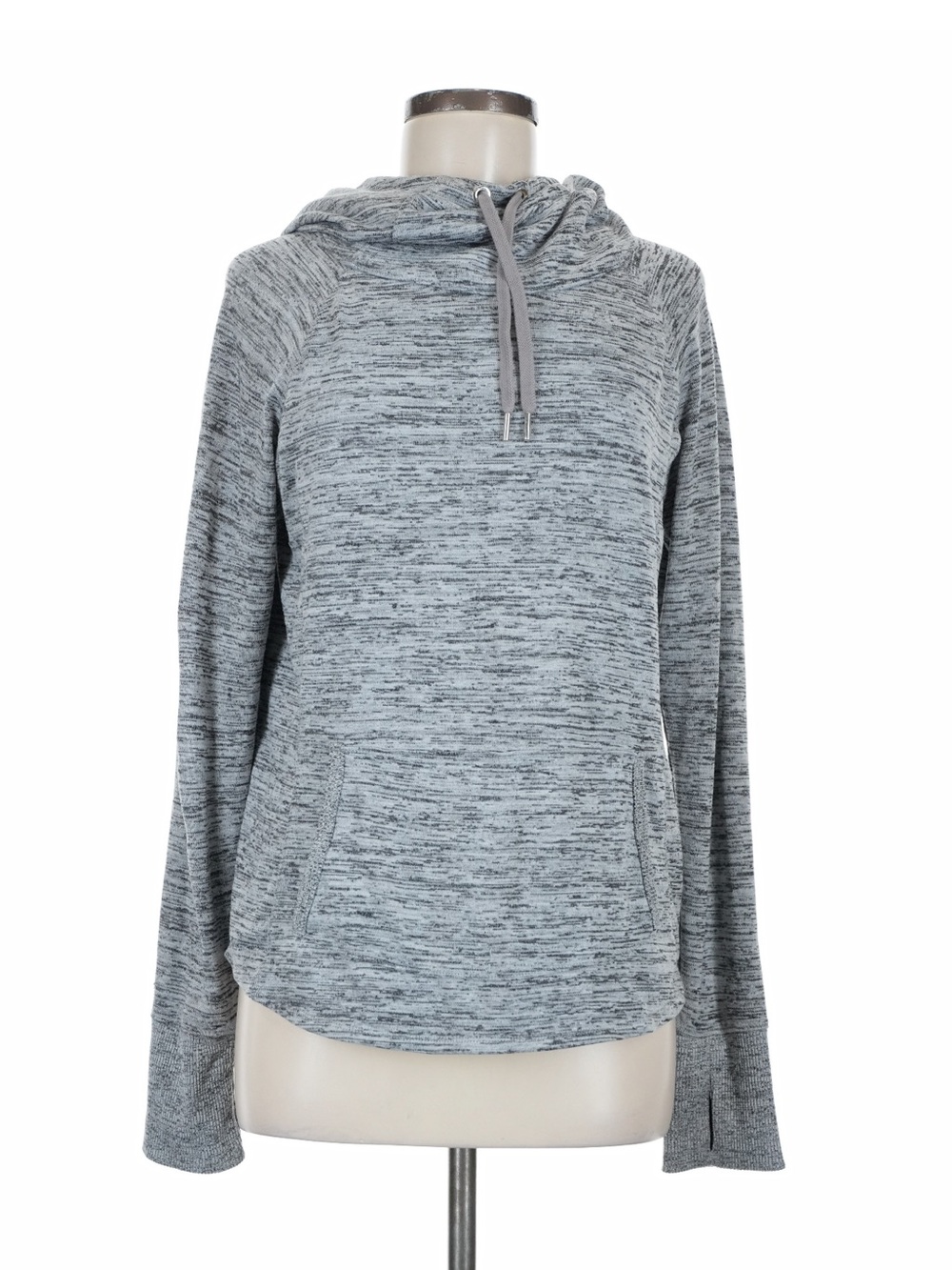 Athleta Heathered Gray Pullover Hoodie